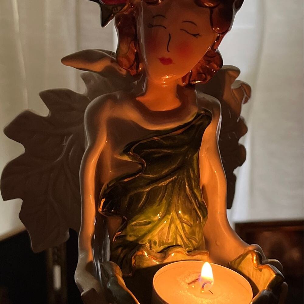 Angel Statue Double Tea-lite holder.